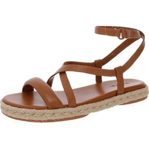 Vince Womens Smith Brown Leather Slingback Flip Flops Espadrilles Shoes NWT